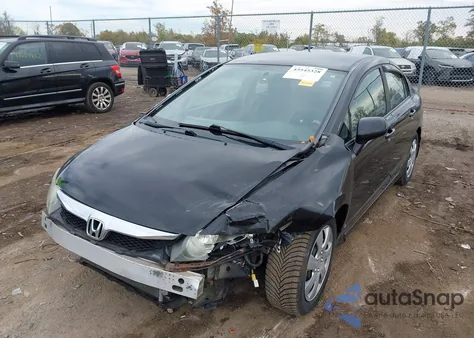 2009 Honda Civic Lx из США, поврежденный, VIN 19XFA16529E050385